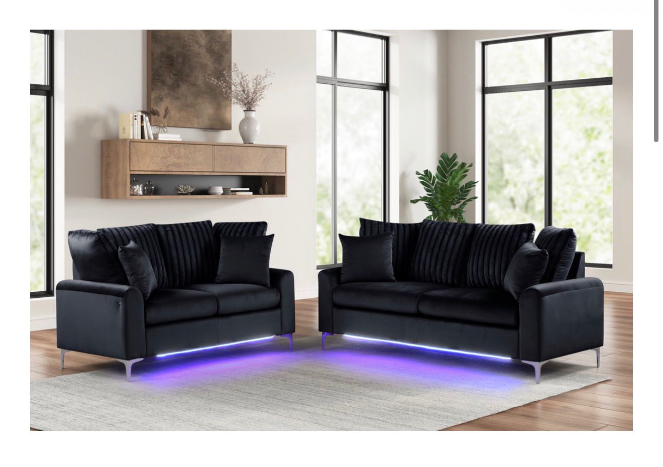 Sofa & Loveseat Set (LED LIGHTS)