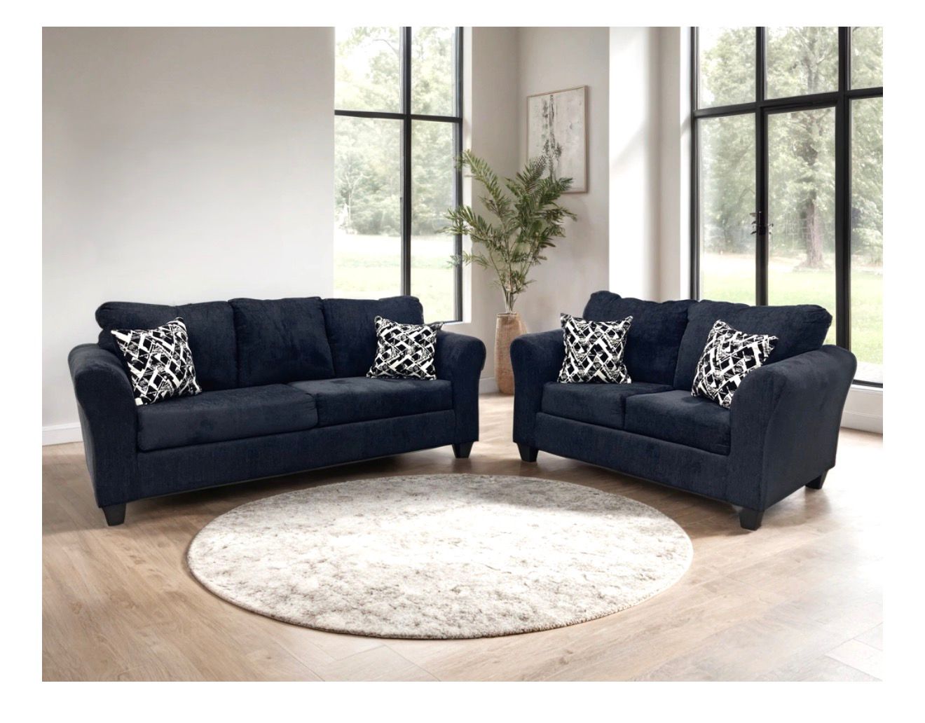 2PC Sofa and Loveseat Set