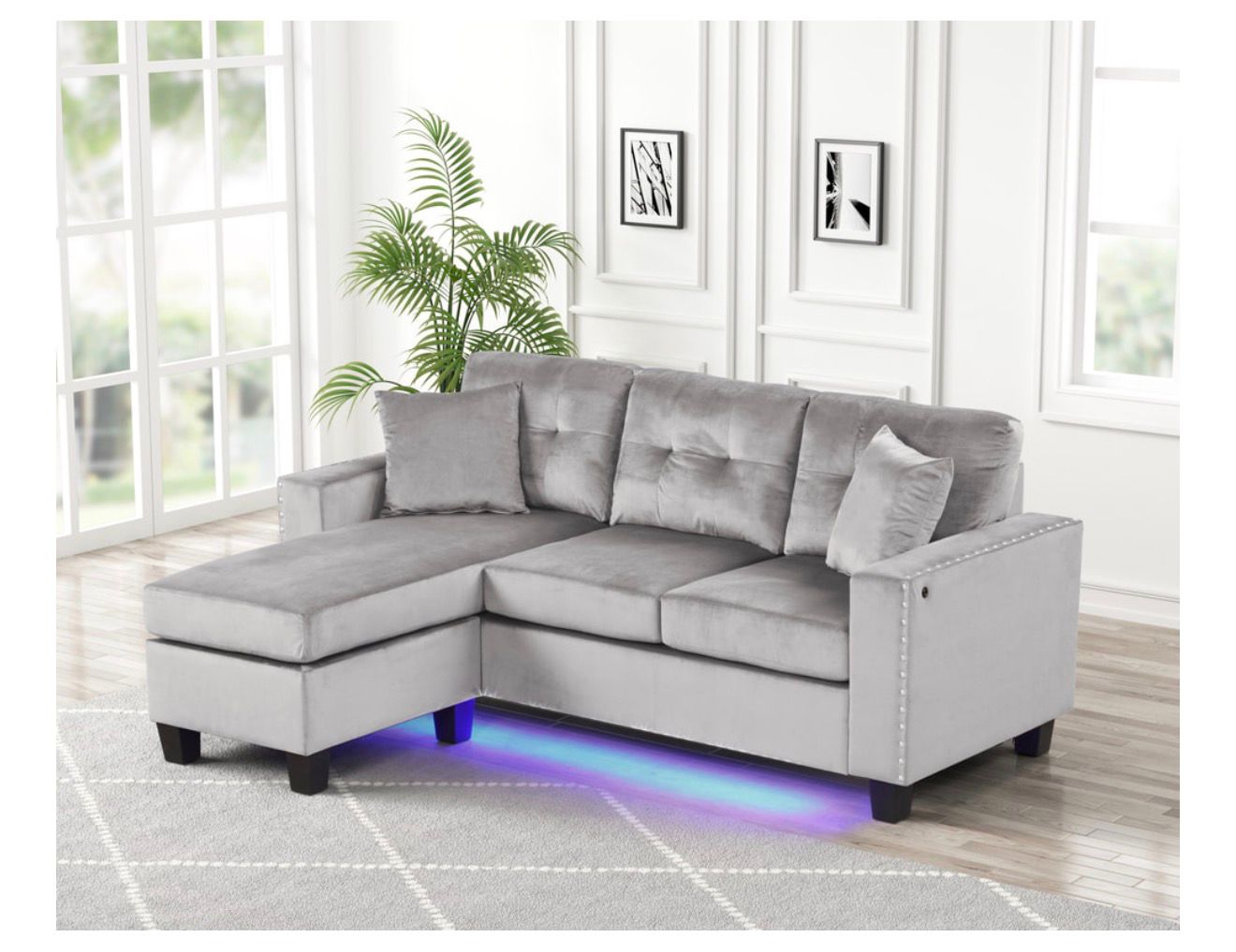 Messi Grey - Reversible Sectional