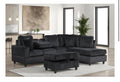 Rocket Onyx Reversible Sectional (Black)