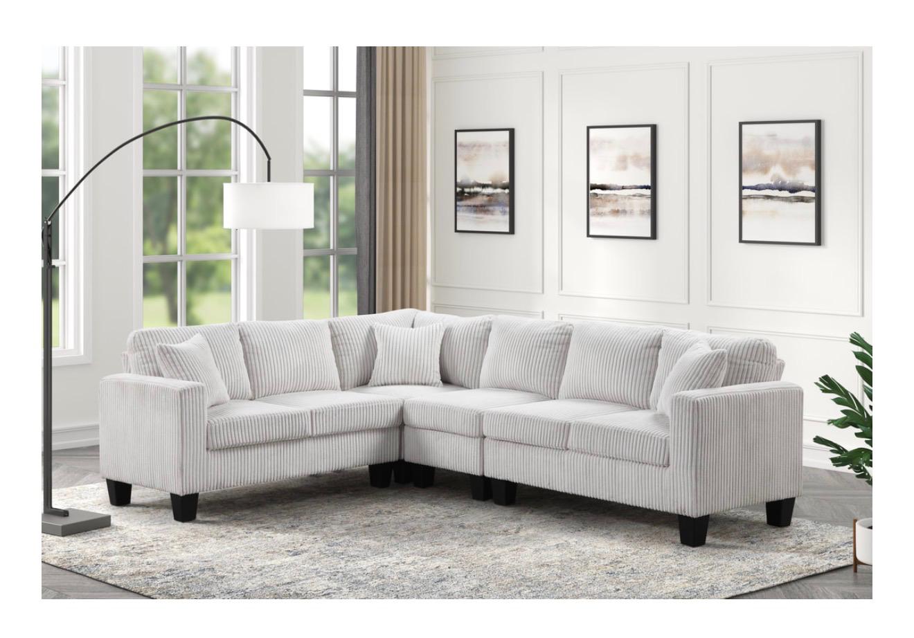 Logan - Reversible Sectional (Cord Fabric)