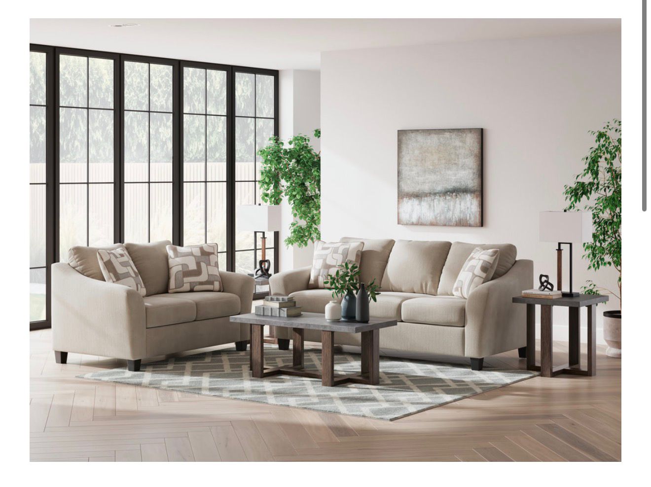 Ashley Sofa & Loveseat Set