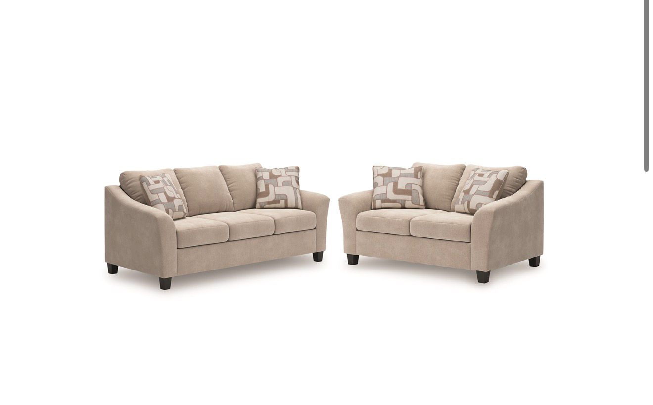 Ashley Sofa & Loveseat Set