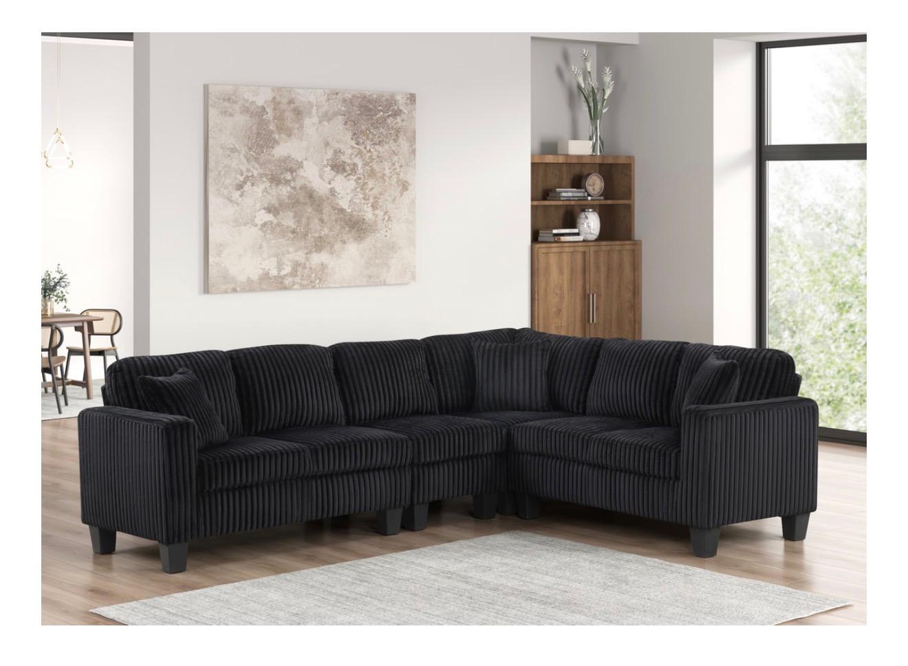 Logan - Reversible Sectional (Cord Fabric)