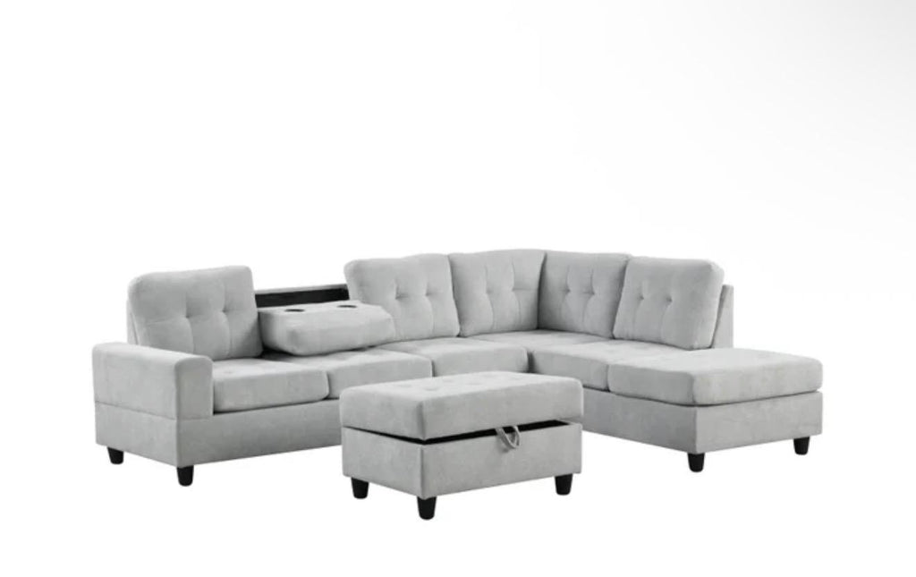 Heights Reversible Sectional + Ottoman