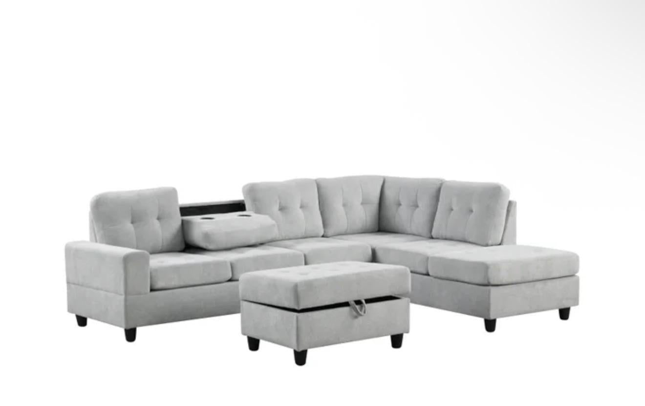 Heights Reversible Sectional + Ottoman