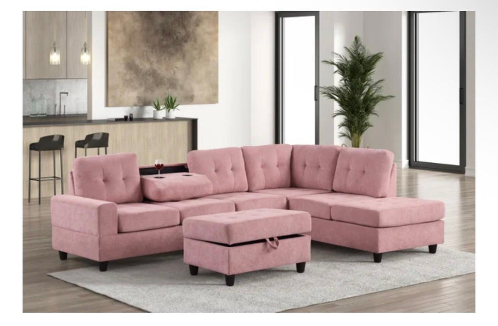 Heights Reversible Sectional + Ottoman