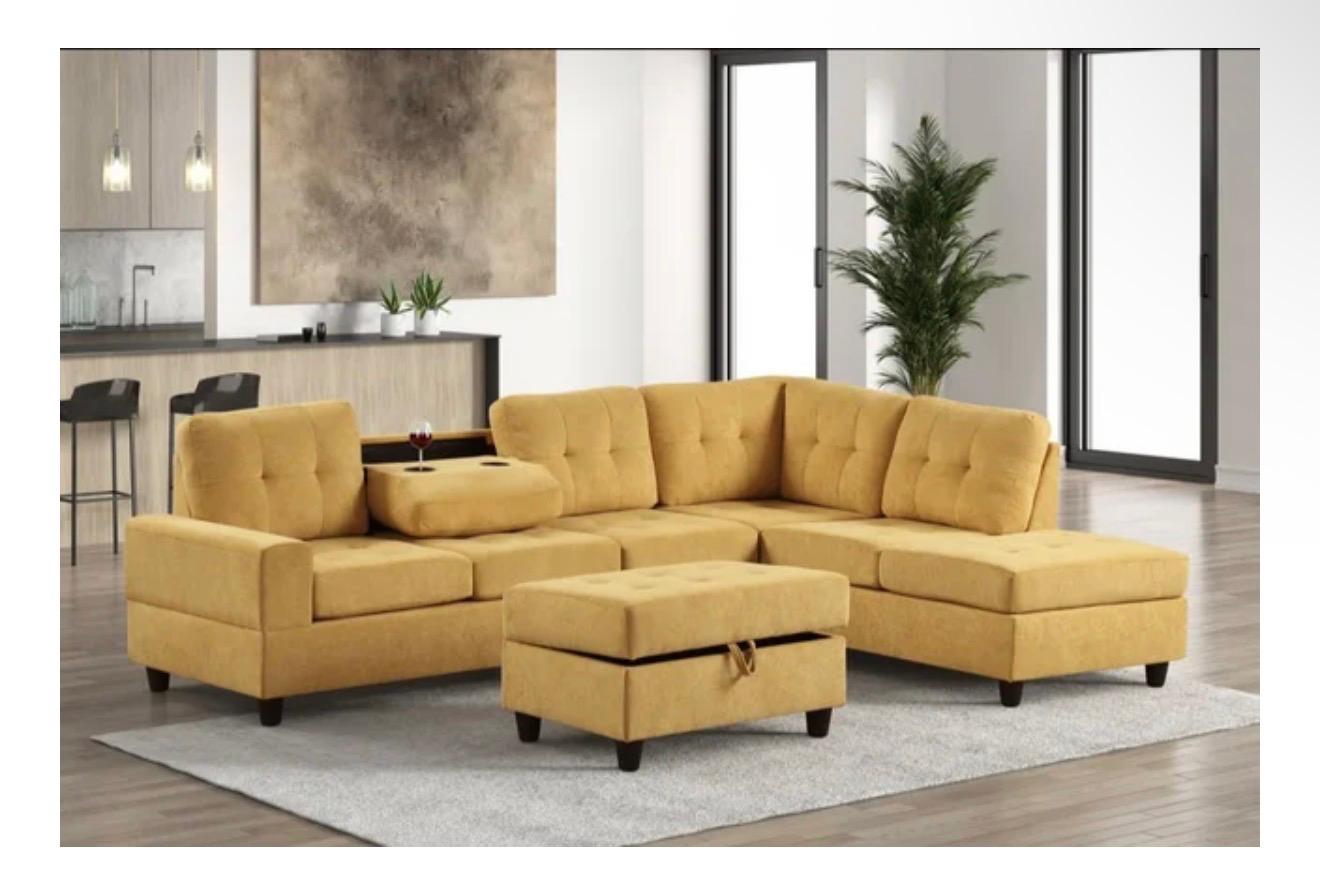 Heights Reversible Sectional + Ottoman