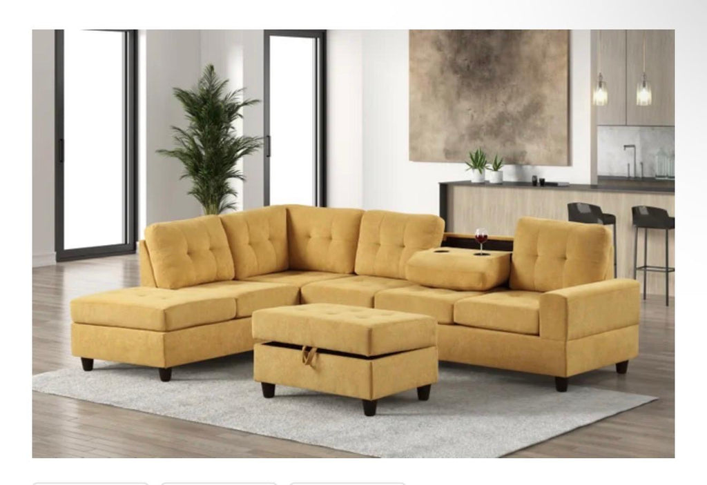 Heights Reversible Sectional + Ottoman