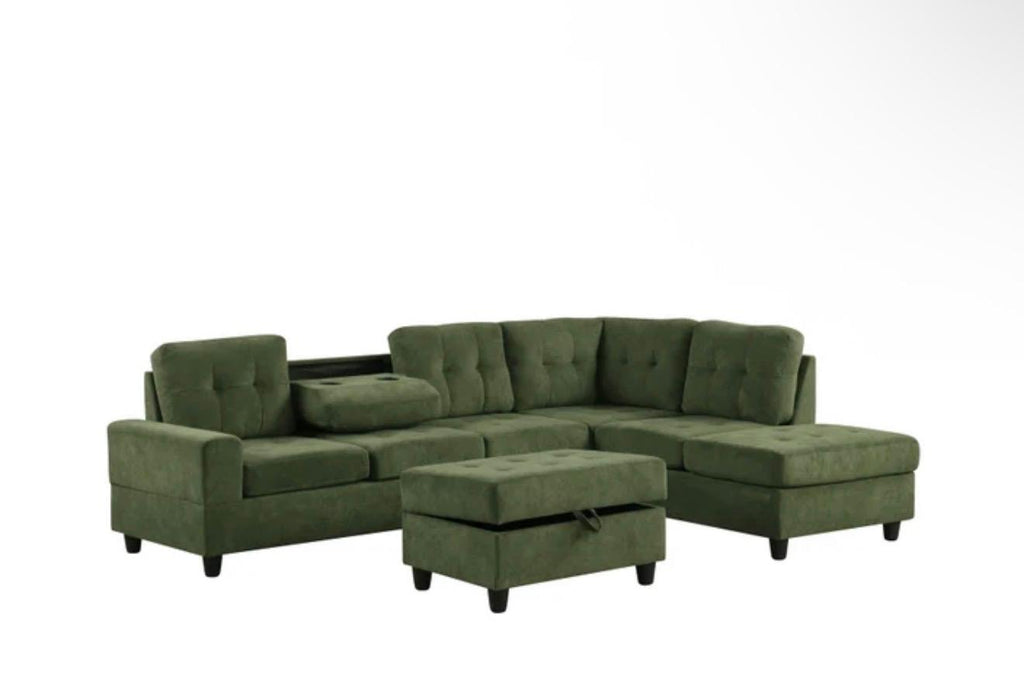Heights Reversible Sectional + Ottoman