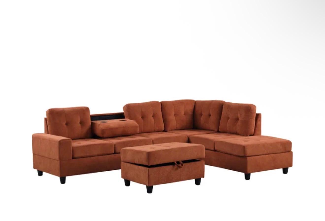 Heights Reversible Sectional + Ottoman