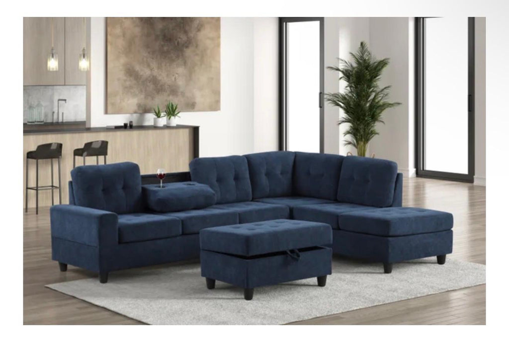 Heights Reversible Sectional + Ottoman