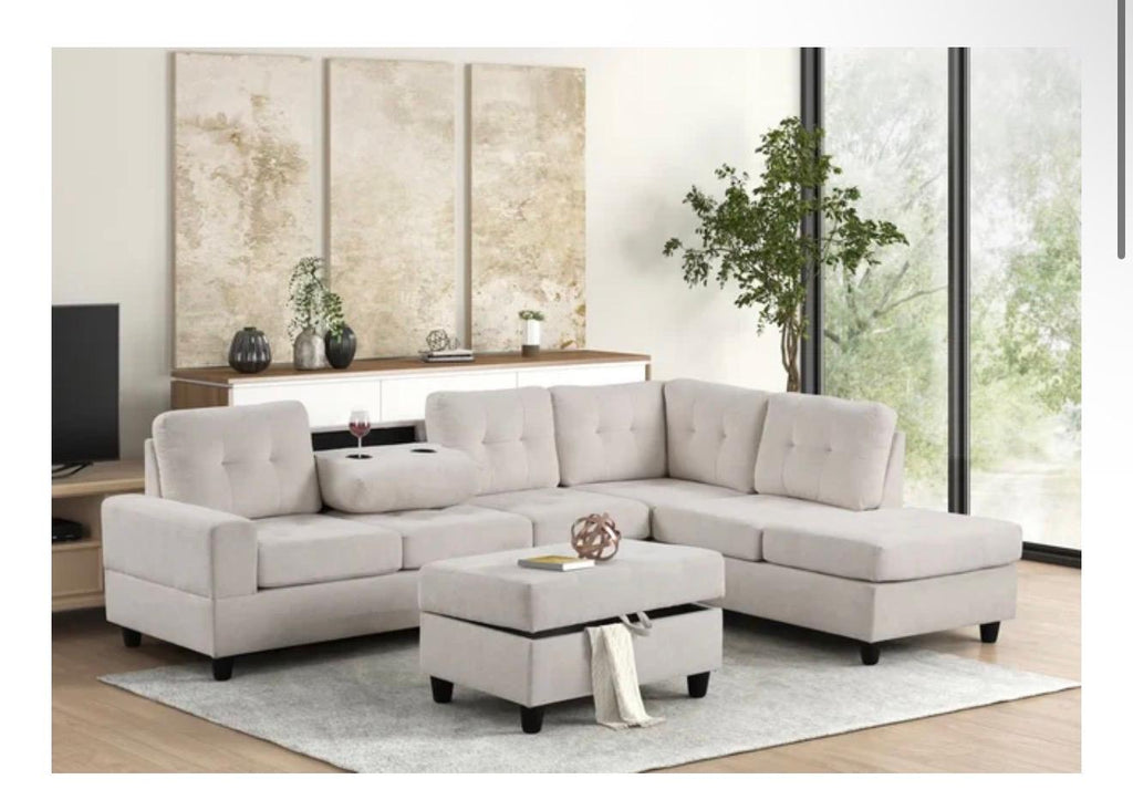 Heights Reversible Sectional + Ottoman