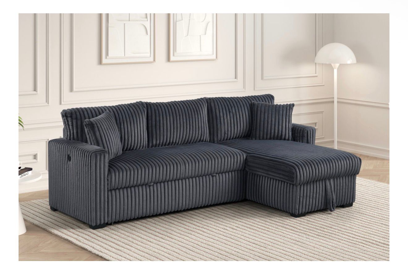 Aria Sectional With Pull-Out Bed & Storage Chaise
